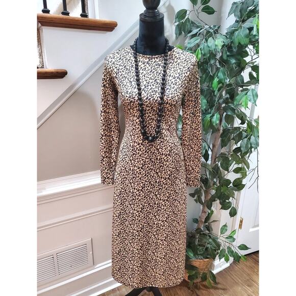 Asos Women's Brown Polyester Round Neck Long Sleeve Long Maxi Dress Zero Size - Picture 1 of 11